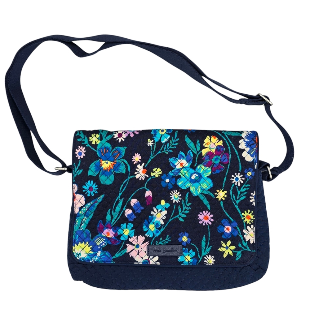 Vera Bradley Moonlight Garden Microfiber Turnabout Crossbody Bag
